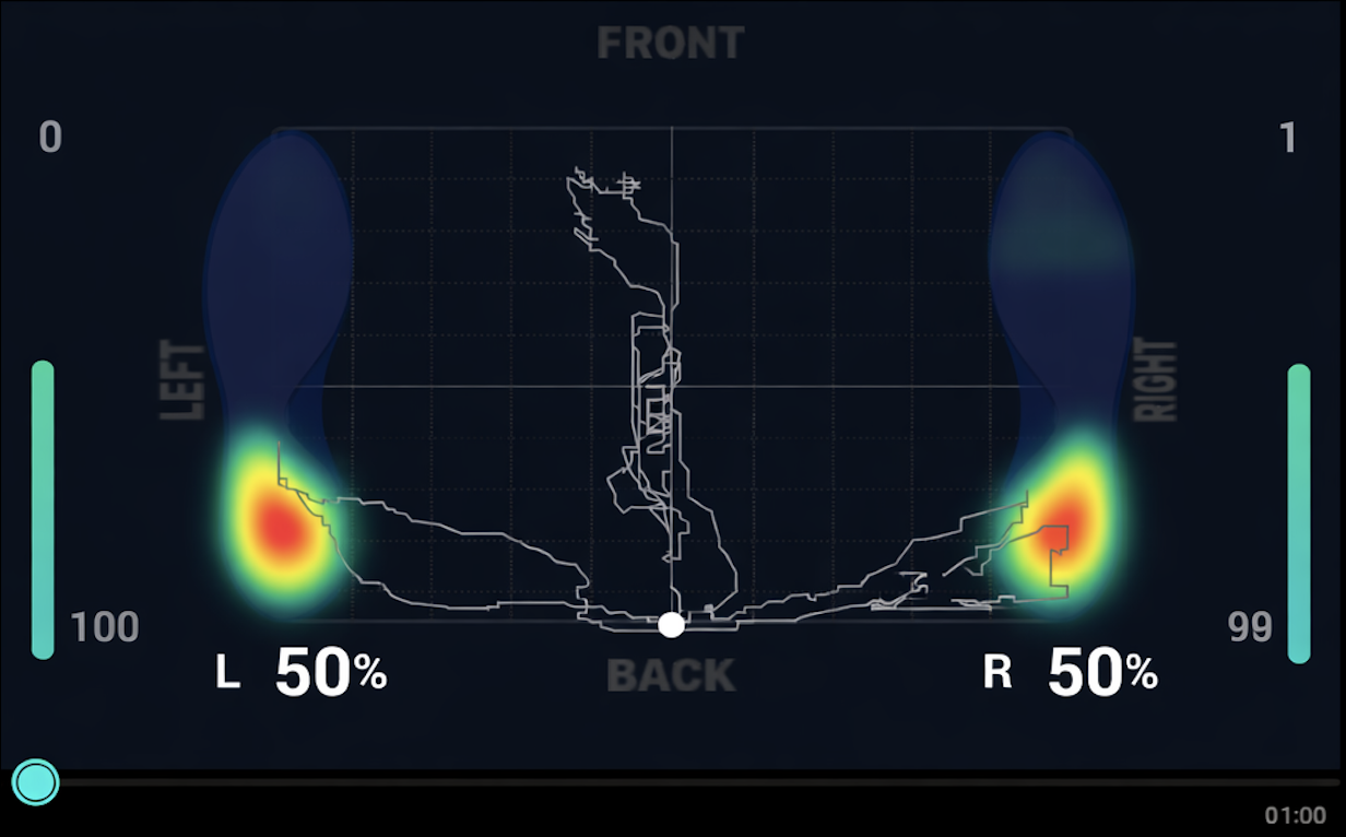 足底圧ヒートマップのイメージ